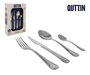 Quttin Cubertería Antartica de 24 Piezas, Pack de 8 unidades