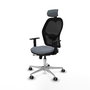 PIQUERAS Y CRESPO Silla de oficina Jorquera Sincro/Traslack Gris y Negro