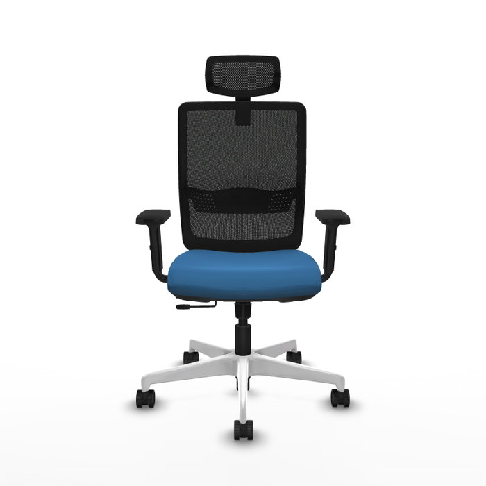 PIQUERAS Y CRESPO Silla de oficina Haches con mecanismo Sincro/Traslack Azul claro y Negro