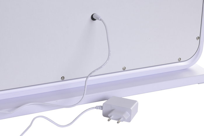 DKD Home Decor Espejo LED Cristal Blanco con Control Táctil