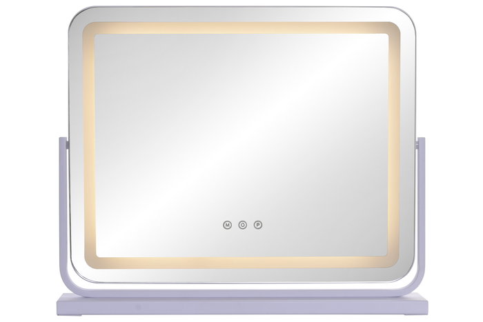 DKD Home Decor Espejo LED Cristal Blanco con Control Táctil