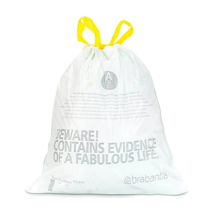 Brabantia PerfectFit Bolsas de Basura Tipo A, 3 L, 20 unidades