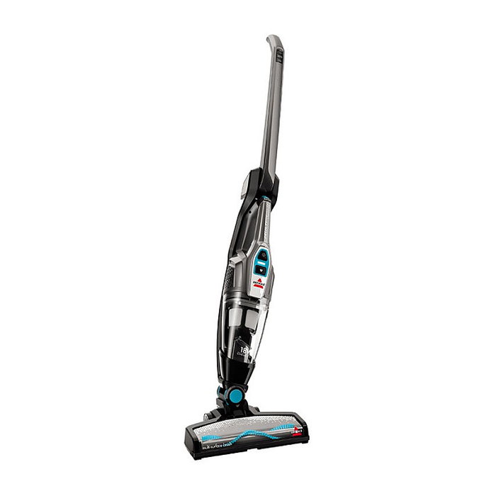 Bissell MultiReach Essential Aspiradora Escoba 2 en 1 Sin Bolsa de Mano y Piso, Negro y Titanio, 18V 0.45L, Húmedo/Seco, 30 min de Autonomía, 68 dB, Incluye Cargador