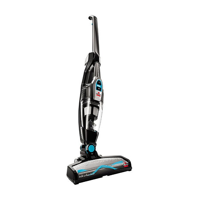 Bissell MultiReach Essential Aspiradora Escoba 2 en 1 Sin Bolsa de Mano y Piso, Negro y Titanio, 18V 0.45L, Húmedo/Seco, 30 min de Autonomía, 68 dB, Incluye Cargador