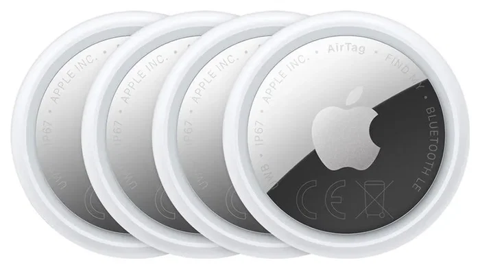 Apple AirTag 2.ª generación, Pack de 4, Plata y Blanco Apple AirTag 2.ª generación, Pack de 4, Plata y Blanco