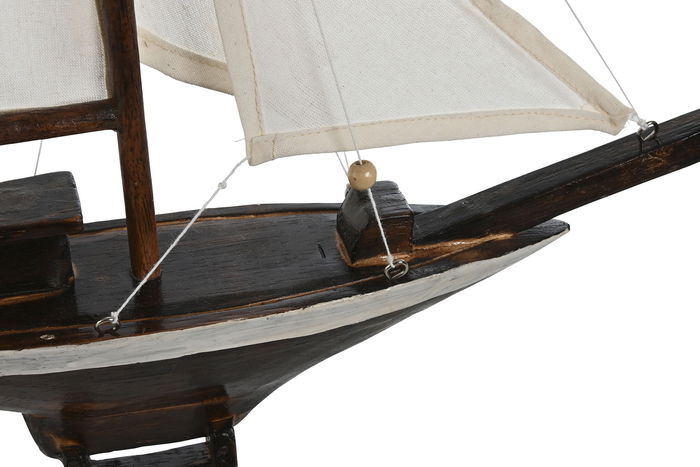 DKD Home Decor Hangfish23 Barco Mediterraneo Crudo Marron 8 x 70 x 55 cm Set de 3