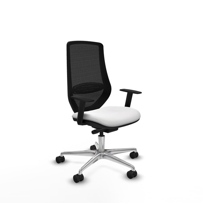PIQUERAS Y CRESPO Silla de oficina Mardos con Mecanismo Sincro/Traslack Blanco y Negro PIQUERAS Y CRESPO Silla de oficina Mardos con Mecanismo Sincro/Traslack Blanco y Negro