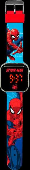 Reloj digital spiderman con luz led y funciones. 3,5cm - modelos surtidos