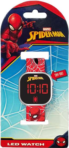 Reloj digital spiderman con luz led y funciones. 3,5cm - modelos surtidos
