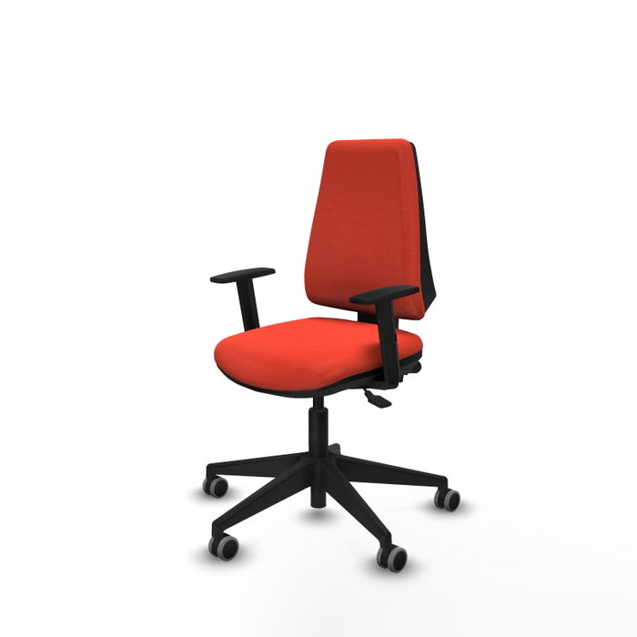 PIQUERAS Y CRESPO Silla de oficina Elche, Mecanismo Asincro, Tela Naranja oscuro PIQUERAS Y CRESPO Silla de oficina Elche, Mecanismo Asincro, Tela Naranja oscuro