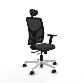 PIQUERAS Y CRESPO Silla de oficina Motilla con mecanismo Sincro/Traslack, Negro