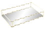 DKD Home Decor Bandeja Dorado Metal y Espejo 18 x 30 x 5 cm
