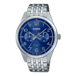 Casio MTP-E340D-2AVDF con esfera azul y correa gris