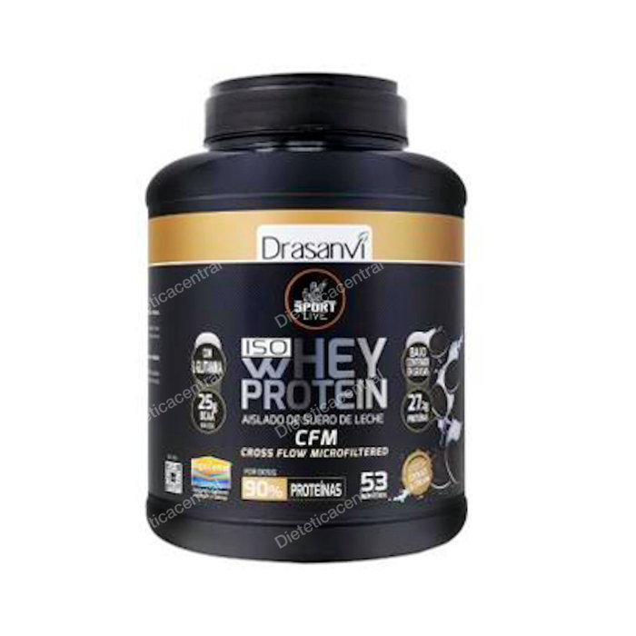 Drasanvi Sport Live Aislado de Proteína de Suero Whey sabor Cookies and Cream, 1.6 kg Drasanvi Sport Live Aislado de Proteína de Suero Whey sabor Cookies and Cream, 1.6 kg