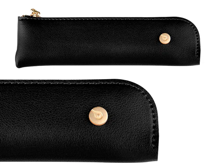 Belius Soiree Bolígrafo y Estuche Negro y Dorado Tinta Azul 0,8 mm Caja Diseño Art Deco Elegante