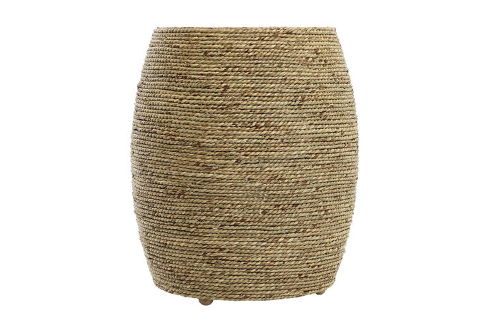DKD Home Decor Reposapiés de Cañamo y Cuerda 45x45x52 Natural