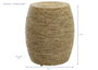 DKD Home Decor Reposapiés de Cañamo y Cuerda 45x45x52 Natural