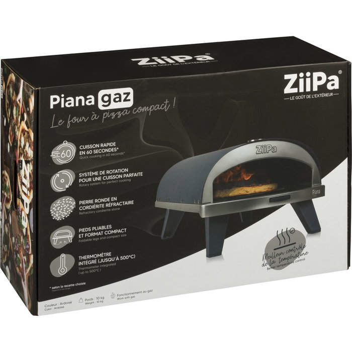 ZiiPa Piana Horno de gas para pizza color pizarra ZiiPa Piana Horno de gas para pizza color pizarra