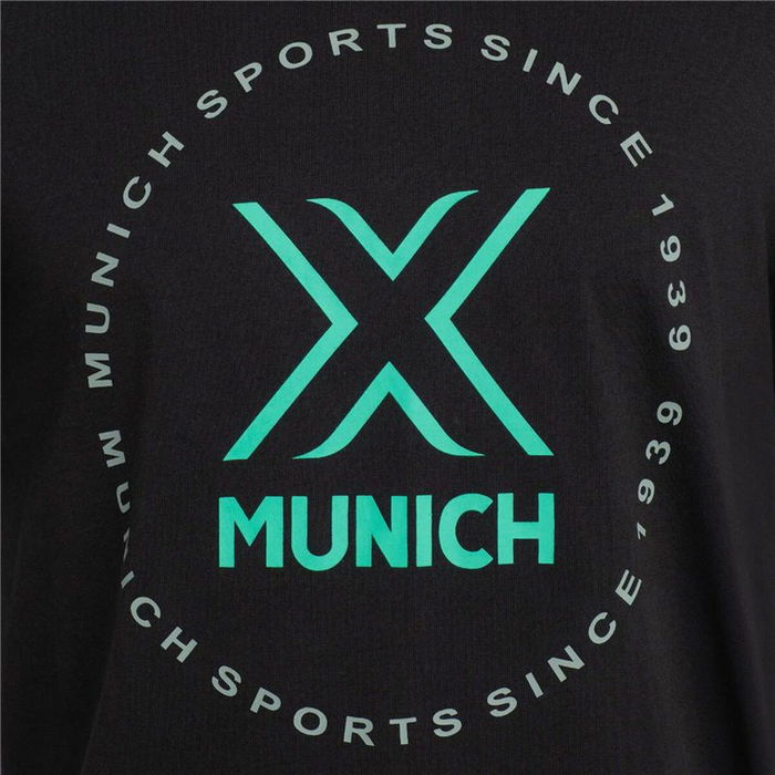 Camiseta Deportiva de Manga Corta Munich Negro