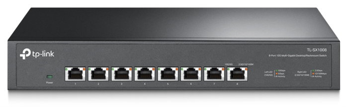 TP-Link TL-SX1008 Conmutador Multigigabit de 8 Puertos 10G RJ45 Negro