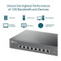TP-Link TL-SX1008 Conmutador Multigigabit de 8 Puertos 10G RJ45 Negro