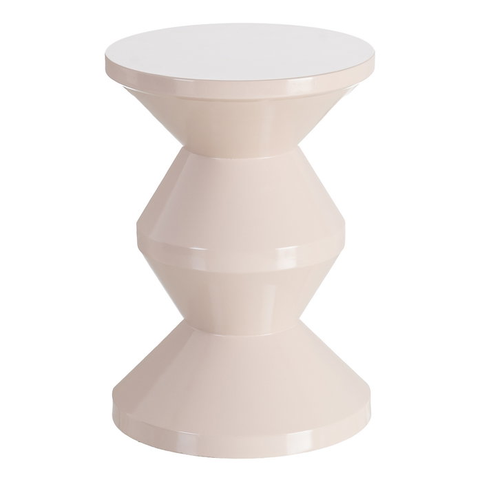 Mesa Auxiliar Blanco Metal Decoración 33 X 33 X 47 cm