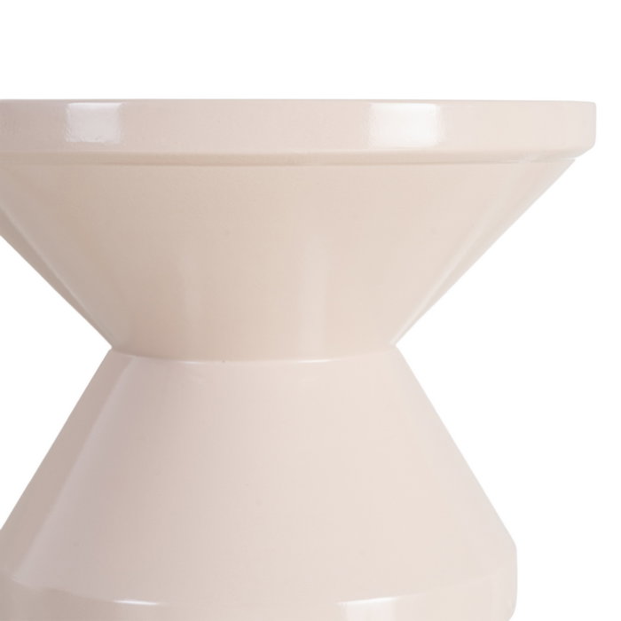 Mesa Auxiliar Blanco Metal Decoración 33 X 33 X 47 cm