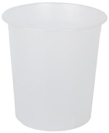 Papelera Plastico Cerrada 16 Litros Traslucido Cristal