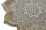 DKD Home Decor Centro de Mesa de Mango Mandala Decape Natural 46x46x4 cm