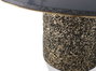 GINER Y COLOMER Mesa de Centro Mármoles Gris y Dorado Base Metal 87 cm