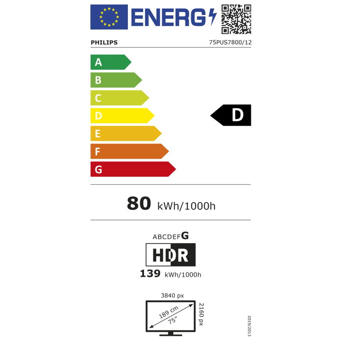 Philips 75PUS7800/12 TV QLED 75 pulgadas 4K Ultra HD Smart TV TITAN OS Ambilight