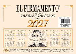 CALENDARIO ZARAGOZANO Calendario mesa zaragozano 2027