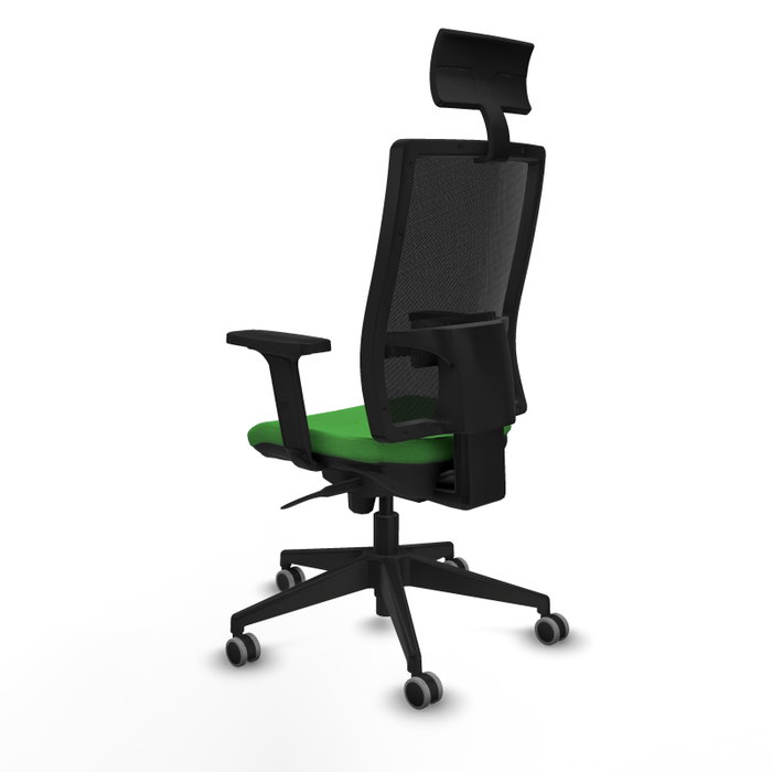 PIQUERAS Y CRESPO Silla de oficina Horna con mecanismo Sincro, Verde y Negro
