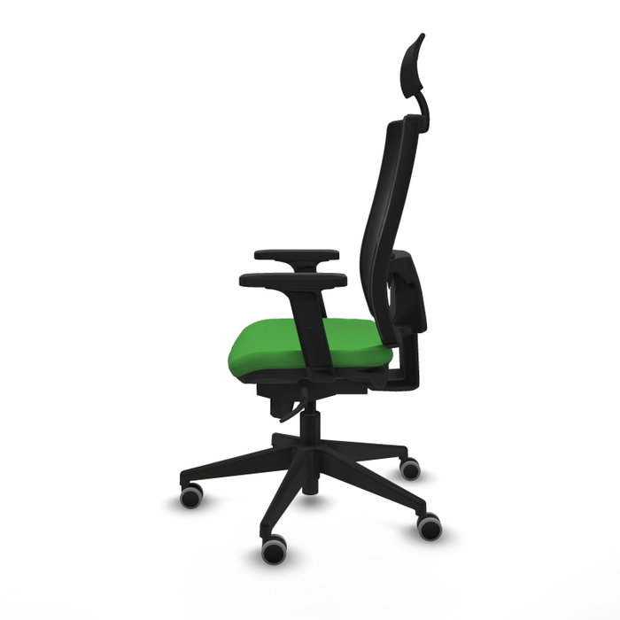 PIQUERAS Y CRESPO Silla de oficina Horna con mecanismo Sincro, Verde y Negro