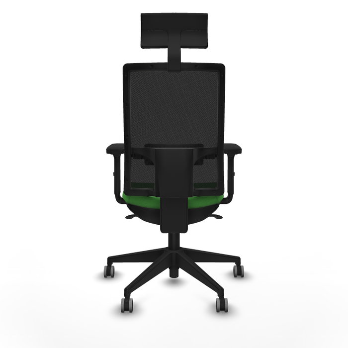 PIQUERAS Y CRESPO Silla de oficina Horna con mecanismo Sincro, Verde y Negro
