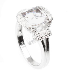 Diamonfire Anillo de Plata con Circonitas Gris Talla 18