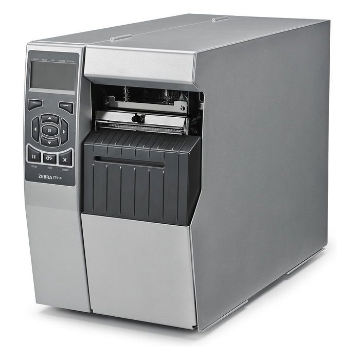 Zebra ZT510 - Impresora de Etiquetas - Transferencia Térmica / Térmica Directa - 300 x 300 DPI, 305 mm/s, 11.4 cm de Ancho, Color Gris, Con Pantalla LCD