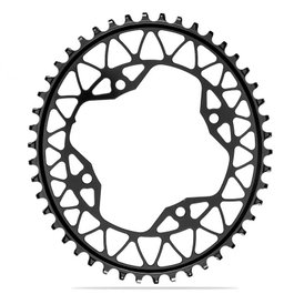 Absolute Black Platos Ovalados Premium 1X 104 mm BCD Beach Racing Negro Aluminio 7075