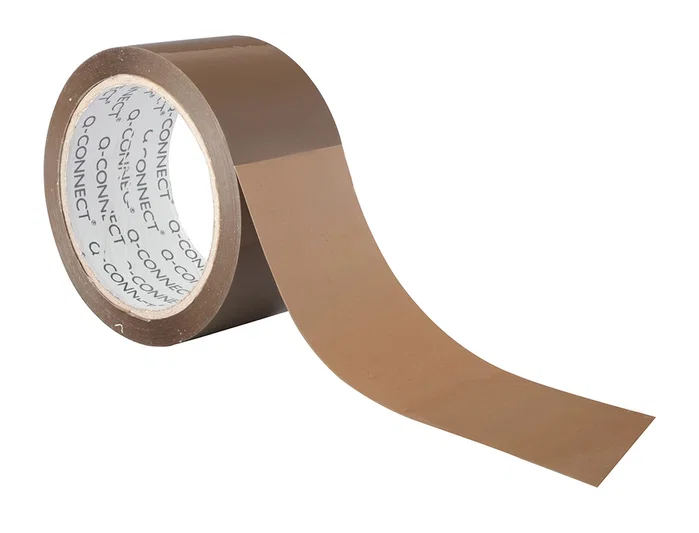 Q-connect Cinta adhesiva de polipropileno para embalaje, 100 m x 50 mm, 45 micras, alta adherencia, color Havana Q-connect Cinta adhesiva de polipropileno para embalaje, 100 m x 50 mm, 45 micras, alta adherencia, color Havana