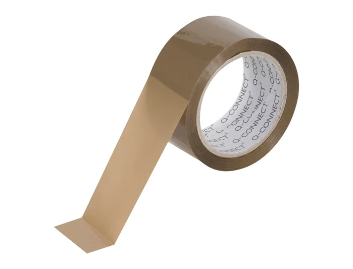 Q-connect Cinta adhesiva de polipropileno para embalaje, 100 m x 50 mm, 45 micras, alta adherencia, color Havana Q-connect Cinta adhesiva de polipropileno para embalaje, 100 m x 50 mm, 45 micras, alta adherencia, color Havana