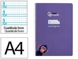 Liderpapel Cuaderno Espiral Pautaguía A4 Tapa Dura Lila