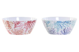 DKD Home Decor Cuencos de Melamina Colección Corales Surtidos