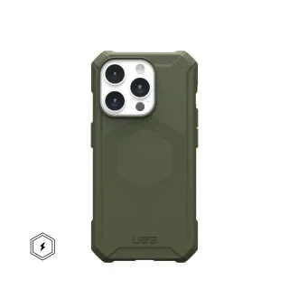 Urban Armor Gear Essential Armor MagSafe para Apple iPhone 15 Pro (6.1") - Carcasa resistente de alta protección, color Olive Drab