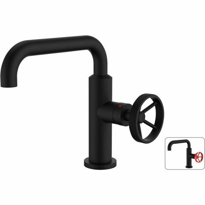 Edouard Rousseau Mezclador de lavabo industrial - Caño móvil - Negro Edouard Rousseau Mezclador de lavabo industrial - Caño móvil - Negro