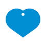 Placa identificativa para collar Imarc Heart Azul