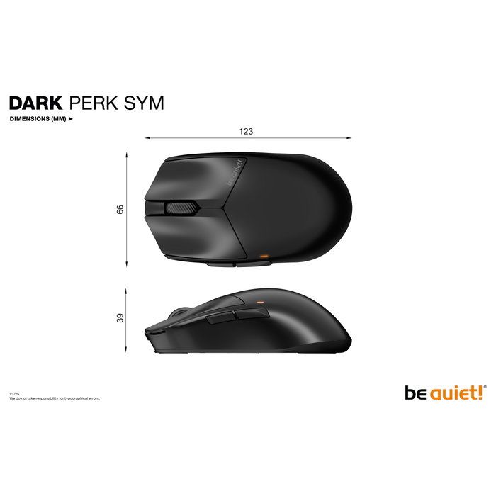 Be Quiet! Dark Perk Sym Ratón Gaming Inalámbrico 32000 DPI
