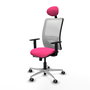 PIQUERAS Y CRESPO Silla de oficina Zulema Rosa y Blanco