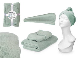 Berilo Juego Toalla Capucha Menta 22x11x25 cm (Set de 6)