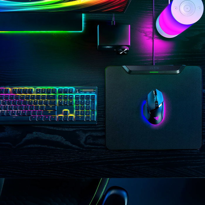 Razer HyperFlux V2 Alfombrilla de ratón para juegos Negro