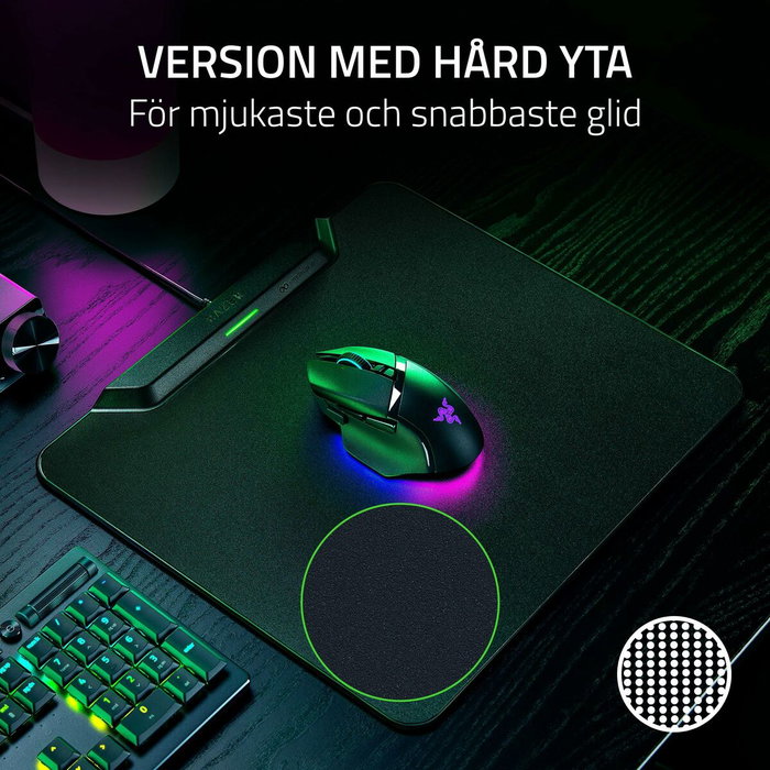 Razer HyperFlux V2 Alfombrilla de ratón para juegos Negro